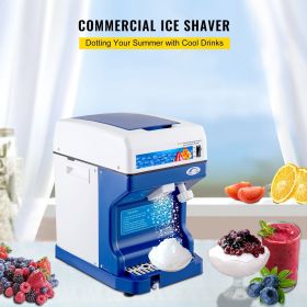 110V Electric Shaved Ice Machine 250W Snow Cone Maker Tabletop with Adjustable Ice Texture, Ice Shaving Machine 265LBs/hr for Home and Commerical