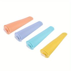 4pcs; Pool Party Silicone Ice Cube Mold; 4 Pack Ice Ice Box; Ice Grid Household Homemade Popsicle Mold; Ice Cream Ice Cream Mold; Summer Decor; S (Style: Round Popsicle Mold)