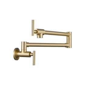 Wall Mount Folding Kitchen Pot Filler Faucet (Color: as Pic)