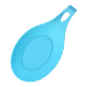 Silicone Spoon Mat Easy To Clean Kitchen Mat Shelf Mat Heat Insulation (Option: Blue)